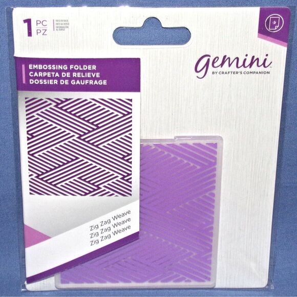 Gemini Embossing Folder  by Crafter's Companion / Gemini Zig Zag Weave - Picture 1 of 2
